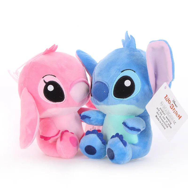 DISNEY Lilo & Stitch Plush Toys Pink Lilo Blue Stitch Stuffed Plush Dolls Pendant Toys Models Cute Boy Girl Birthday Gift - Imagen 11