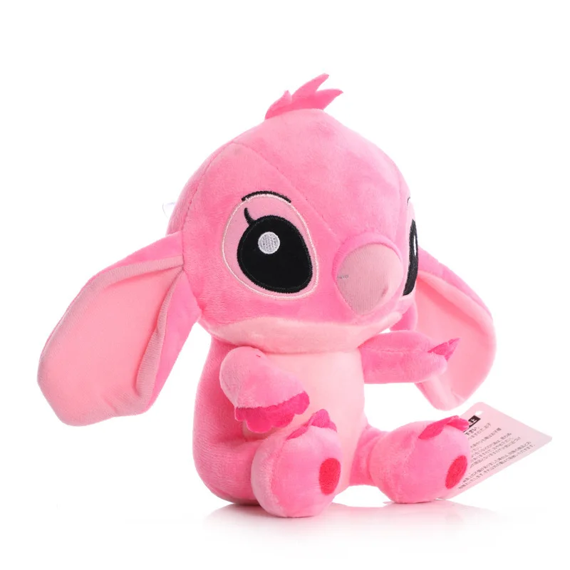 DISNEY Lilo & Stitch Plush Toys Pink Lilo Blue Stitch Stuffed Plush Dolls Pendant Toys Models Cute Boy Girl Birthday Gift - Imagen 5