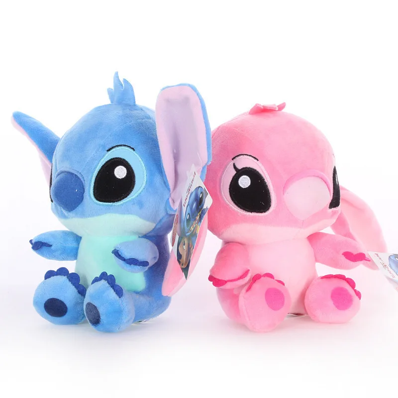 DISNEY Lilo & Stitch Plush Toys Pink Lilo Blue Stitch Stuffed Plush Dolls Pendant Toys Models Cute Boy Girl Birthday Gift - Imagen 10