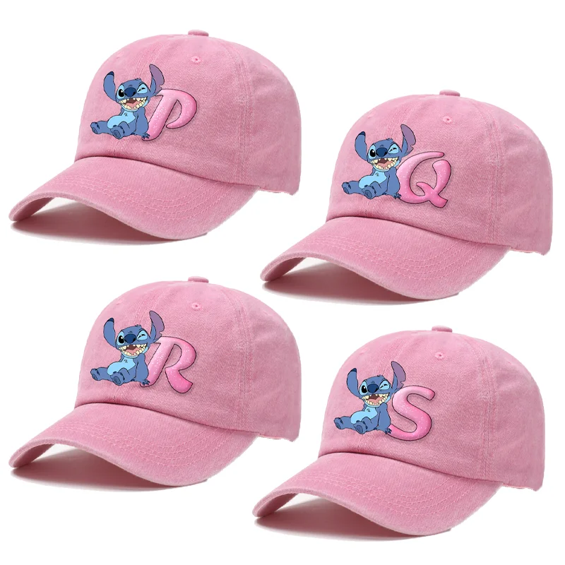 Stitch Sunshade Baseball Cap Girls Sun Hat Sales Outdoor Sport Hot Boys Sunbonnet A-Z Letters Figures Adult Retro Headgear Gifts - Imagen 34