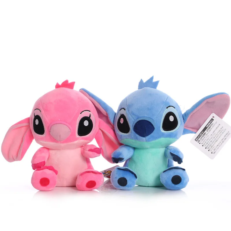DISNEY Lilo & Stitch Plush Toys Pink Lilo Blue Stitch Stuffed Plush Dolls Pendant Toys Models Cute Boy Girl Birthday Gift - Imagen 9